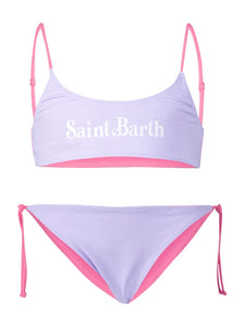 Mc2 Saint Barth Costume Bikini 2 Pezzi Fucsia e Lilla Reversibile