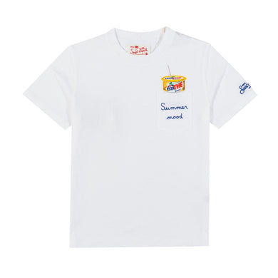 T-shirt MC2 SAINT BARTH bianca Stampa Estathè 6 Anni