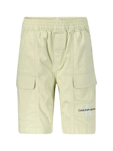 CALVIN KLEIN JEANS Bermuda Cargo in twill di cotone verde