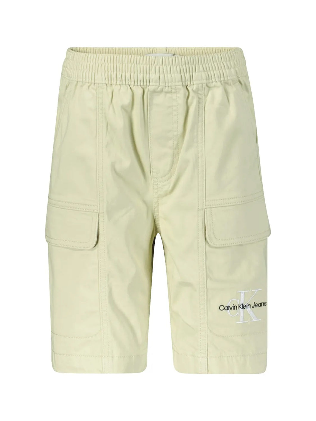 CALVIN KLEIN JEANS Bermuda Cargo in twill di cotone verde