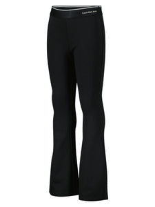 CALVIN KLEIN JEANS Pantalone svasato punto milano nero