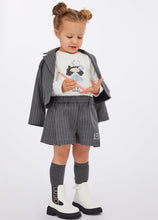 Load image into Gallery viewer, Liu Jo Shorts Gessato Bambina con Girovita Elastico e Logo Glitter