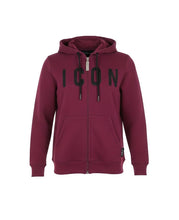 Load image into Gallery viewer, Felpa con Zip e Cappuccio ICON con Maxi Logo Frontale - Bordeaux - Junior &amp; Co.it