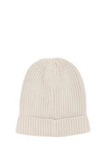 Carica l'immagine nel visualizzatore di Gallery, Roy Roger's Cappello Panna in Maglia a Coste con Logo in Denim