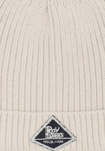 Carica l'immagine nel visualizzatore di Gallery, Roy Roger's Cappello Panna in Maglia a Coste con Logo in Denim