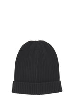 Carica l'immagine nel visualizzatore di Gallery, Roy Roger's Cappello Nero in Maglia a Coste con Logo in Denim