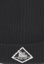 Carica l'immagine nel visualizzatore di Gallery, Roy Roger's Cappello Nero in Maglia a Coste con Logo in Denim