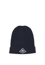 Carica l'immagine nel visualizzatore di Gallery, Roy Roger's Cappello Blu in Maglia a Coste con Logo in Denim