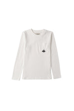 Carica l'immagine nel visualizzatore di Gallery, Roy Roger's T-Shirt Bianca Manica Lunga con Taschino e Logo