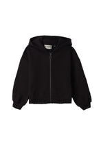 Carica l'immagine nel visualizzatore di Gallery, Roy Roger's Felpa Nera Aperta con Cappuccio con Logo Ricamato su Manica