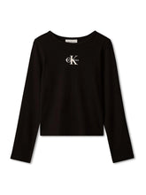 Carica l'immagine nel visualizzatore di Gallery, CALVIN KLEIN T-shirt manica lunga nera