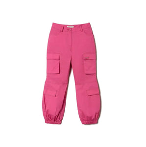 TWINSET Pantalone fucsia cargo in popeline