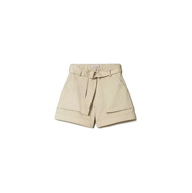 TWINSET Shorts beige con maxi tasche