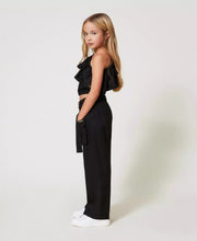 Carica l&#39;immagine nel visualizzatore di Gallery, Twinset Pantaloni Neri con Tasche Utility e Cintura