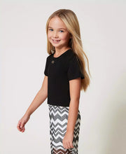 Carica l&#39;immagine nel visualizzatore di Gallery, Twinset T-Shirt Nera con Oval T e Cut-out