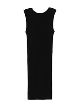 Carica l&#39;immagine nel visualizzatore di Gallery, Twinset Abito Tubino in Maglia Nera con Dettaglio Cut out