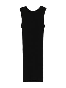 Twinset Abito Tubino in Maglia Nera con Dettaglio Cut out