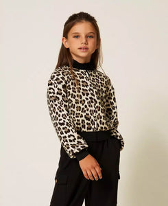 TWINSET Bomber in tessuto scuba animalier