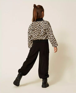 TWINSET Bomber in tessuto scuba animalier