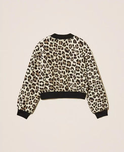 TWINSET Bomber in tessuto scuba animalier