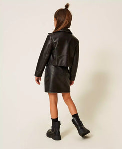 TWINSET Minigonna effetto pelle con tasche
