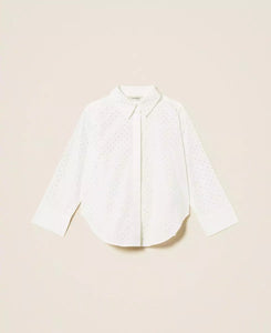 TWINSET Camicia over in popeline con strass