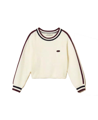 TWINSET Maglia a costine con bande bicolor