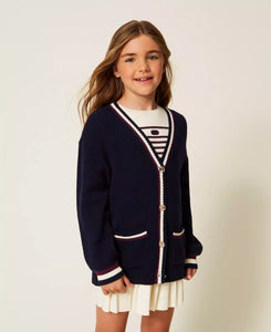 TWINSET Cardigan con bande bicolor