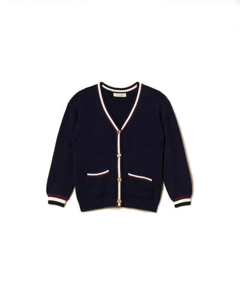 TWINSET Cardigan con bande bicolor