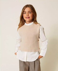 TWINSET Gilet in maglia con bottoni Oval T