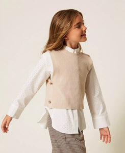 TWINSET Gilet in maglia con bottoni Oval T