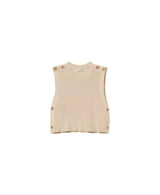 TWINSET Gilet in maglia con bottoni Oval T