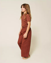 Load image into Gallery viewer, TWINSET Pantaloni cropped in popeline cacao - Junior &amp; Co.it