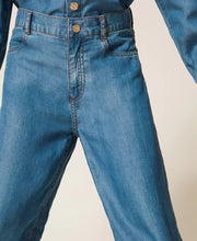 Carica l'immagine nel visualizzatore di Gallery, TWINSET Jeans ampi in chambray