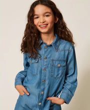 Carica l'immagine nel visualizzatore di Gallery, TWINSET Camicia in chambray con tasche