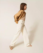 Carica l'immagine nel visualizzatore di Gallery, TWINSET Pantaloni bianchi in bull stretch - Junior &amp; Co.it