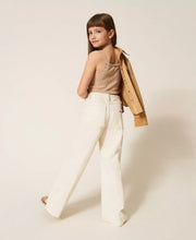 Carica l'immagine nel visualizzatore di Gallery, TWINSET Pantaloni bianchi in bull stretch - Junior &amp; Co.it