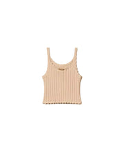 Carica l'immagine nel visualizzatore di Gallery, TWINSET Top beige cropped in maglia a costine - Junior &amp; Co.it