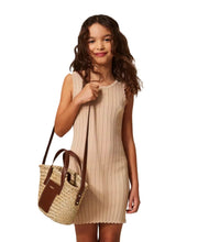 Load image into Gallery viewer, TWINSET Abito beige corto in maglia a costine