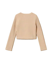 Carica l'immagine nel visualizzatore di Gallery, TWINSET Maglia traforata beige con bottoni - Junior &amp; Co.it