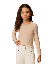 Carica l'immagine nel visualizzatore di Gallery, TWINSET Maglia traforata beige con bottoni - Junior &amp; Co.it