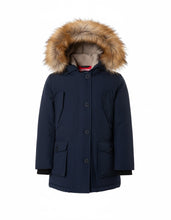 Load image into Gallery viewer, FREEDOMDAY Chamonix dark blue parka jacket, ages 8-14. 40% off.