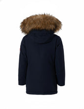 Load image into Gallery viewer, FREEDOMDAY Chamonix dark blue parka jacket, ages 8-14. 40% off.