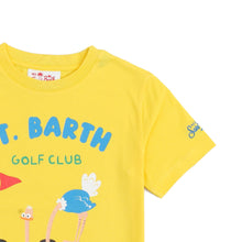 Carica l&#39;immagine nel visualizzatore di Gallery, T-Shirt bambino, Saint Barth, Gialla Stampa Struzzo Golf Club