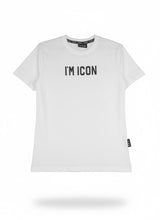 Carica l'immagine nel visualizzatore di Gallery, T-Shirt ICON 'I'M ICON' con Stampa Posteriore Maxi Logo - Bianco - Junior &amp; Co.it