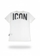 Carica l'immagine nel visualizzatore di Gallery, T-Shirt ICON 'I'M ICON' con Stampa Posteriore Maxi Logo - Bianco - Junior &amp; Co.it