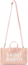 Load image into Gallery viewer, MC2 Saint Barth borsa phone bag in Teddy rosa con logo ricamato.