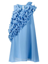 Carica l&#39;immagine nel visualizzatore di Gallery, Patrizia Pepe abito azzurro con rouches
