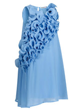 Carica l&#39;immagine nel visualizzatore di Gallery, Patrizia Pepe abito azzurro con rouches