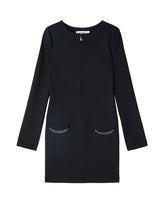 Load image into Gallery viewer, PATRIZIA PEPE Abito Tubino Nero Manica Lunga taglia 12 - 14 - 16 Anni Sconto 30% - Junior &amp; Co.it